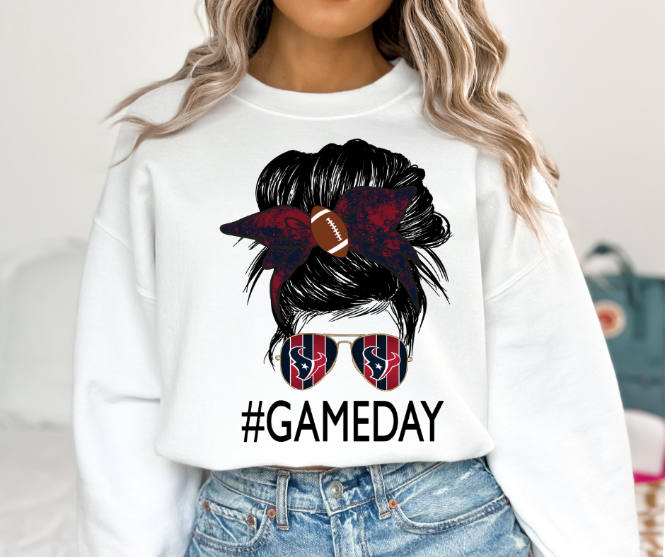 Houston Texans Messy Bun DTF Transfer 06125