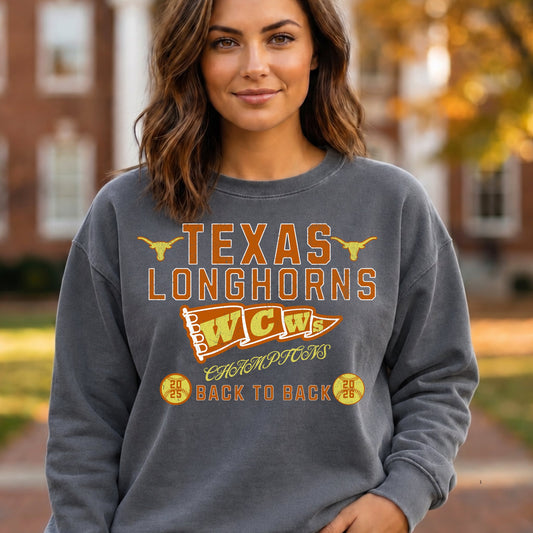 Back to Back Texas Longhorns Softball WCWS Champions 08477