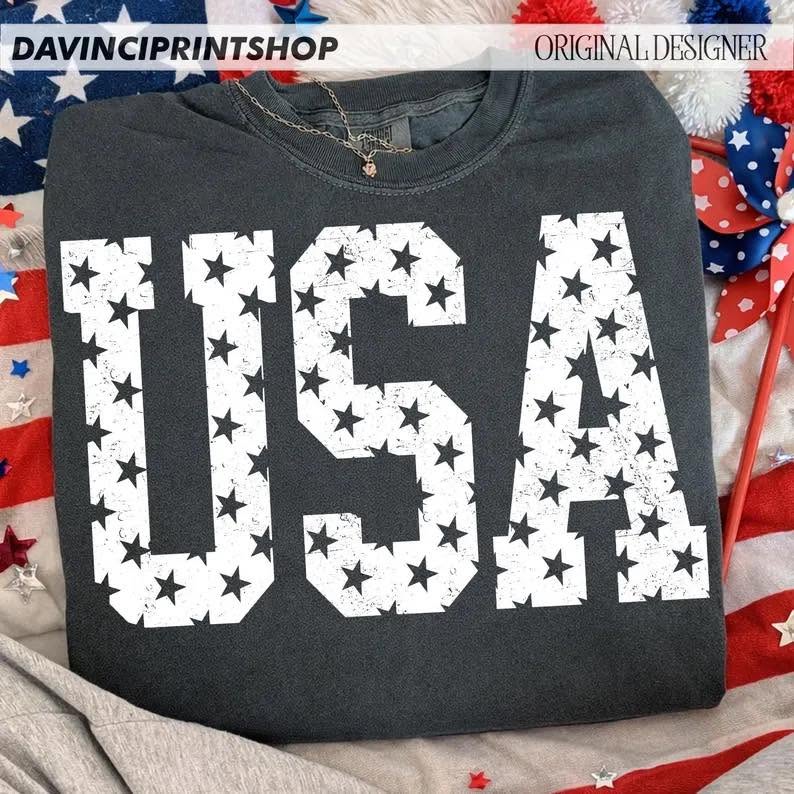 White USA Stars 08570