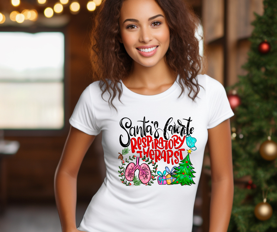 Santa's Favorite Respiratory Therapist DTF Transfer 05626