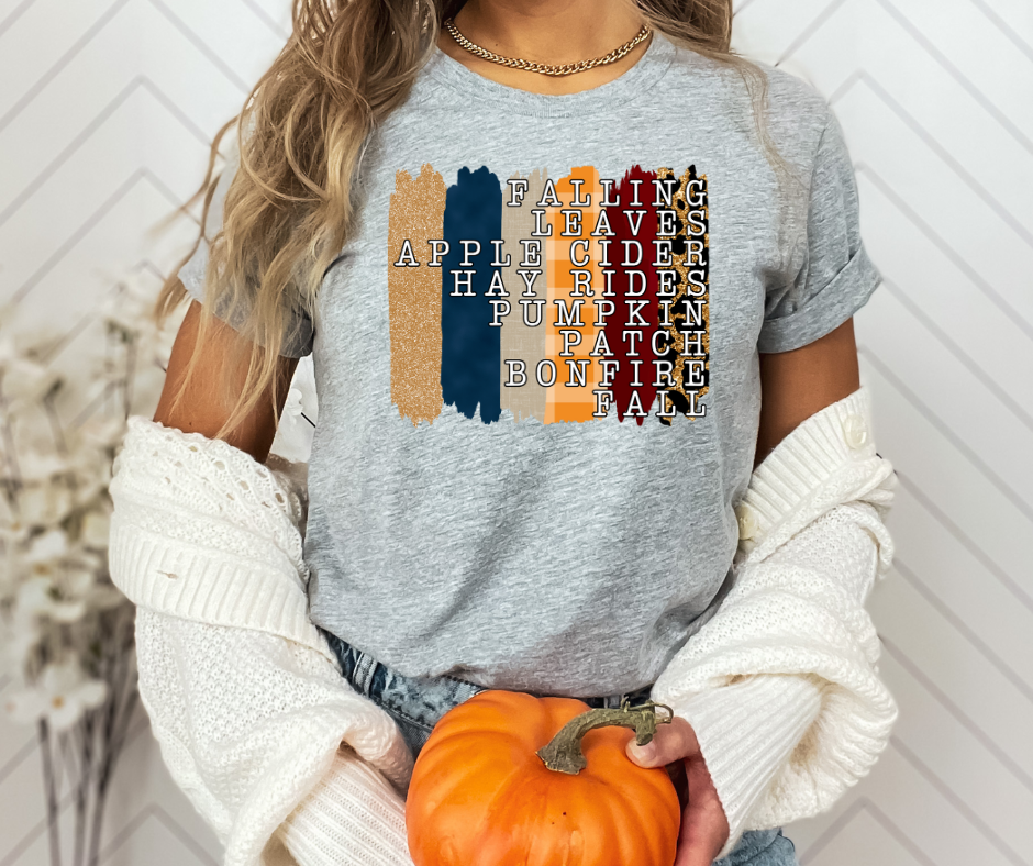 Fall Things Brushstrokes DTF Transfer 06083