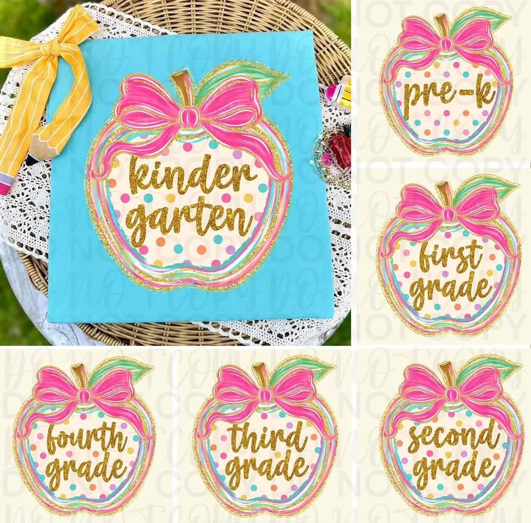 Preppy Dot Apple Grade Levels (Choose Yours) 08821