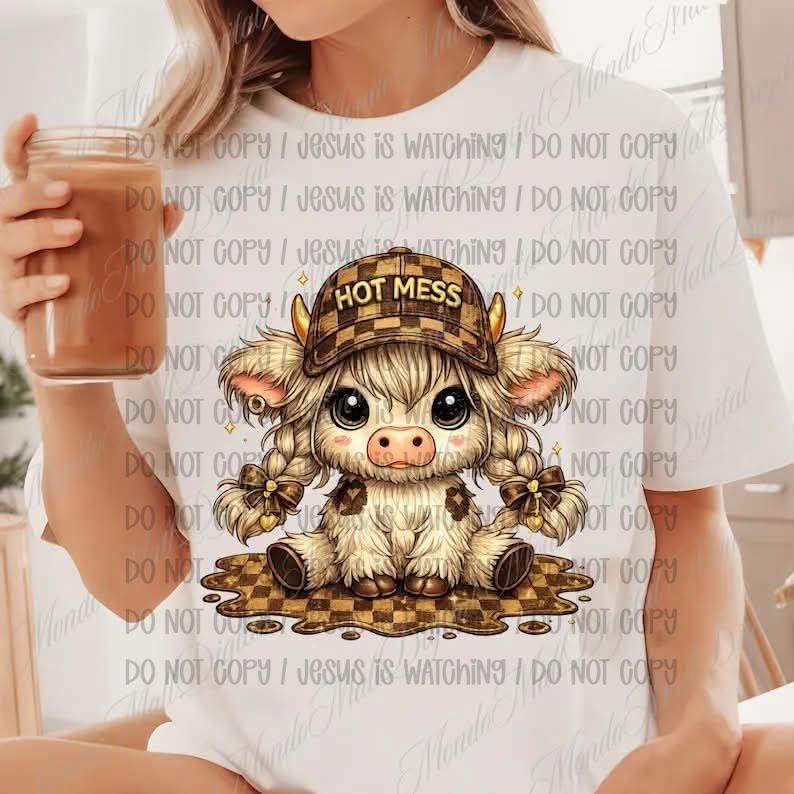 Hot Mess Cute Cow 08953