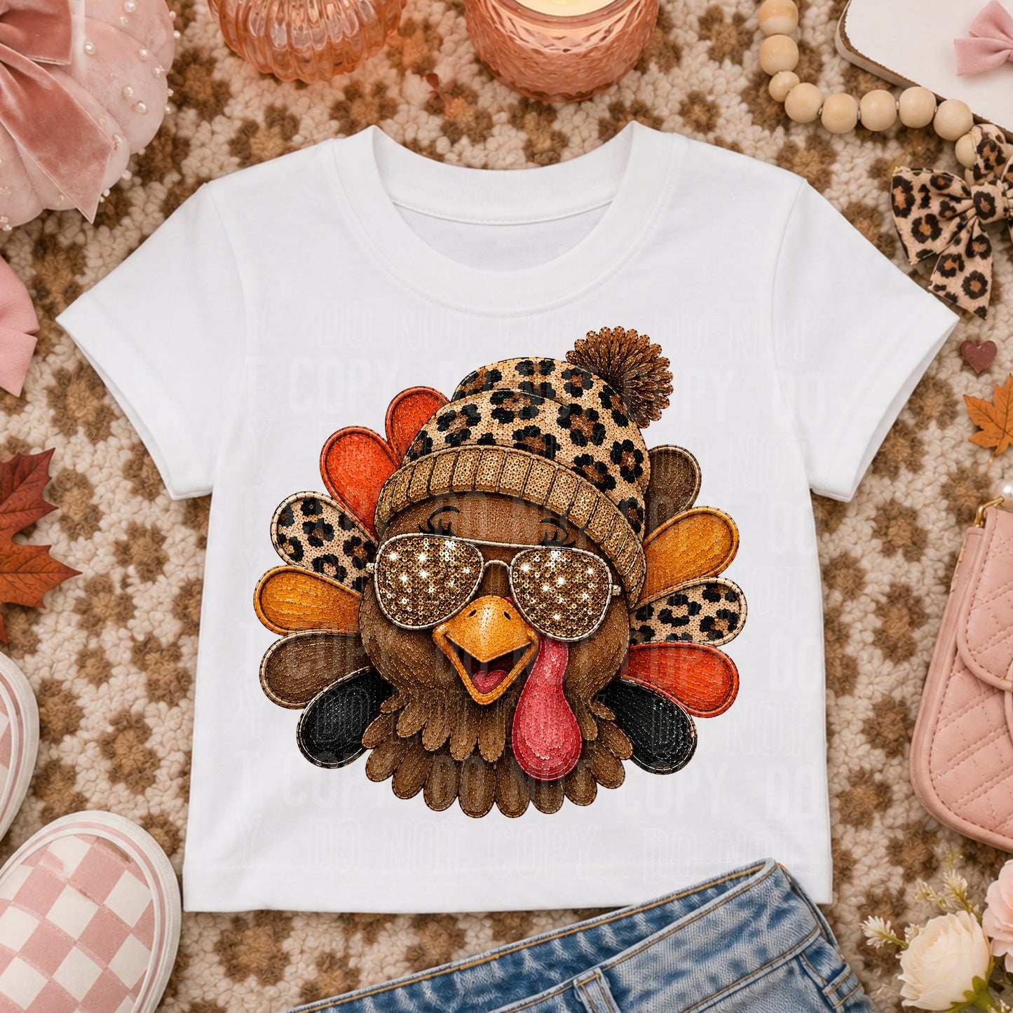 Faux Painted Turkey Girl 09566