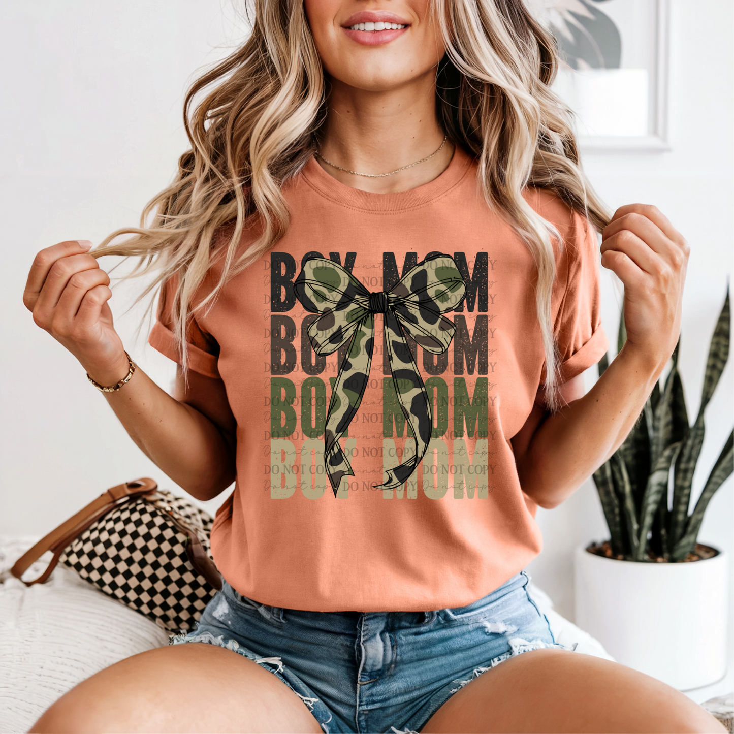 Boy Mom Stacked Camo Coquette 00829