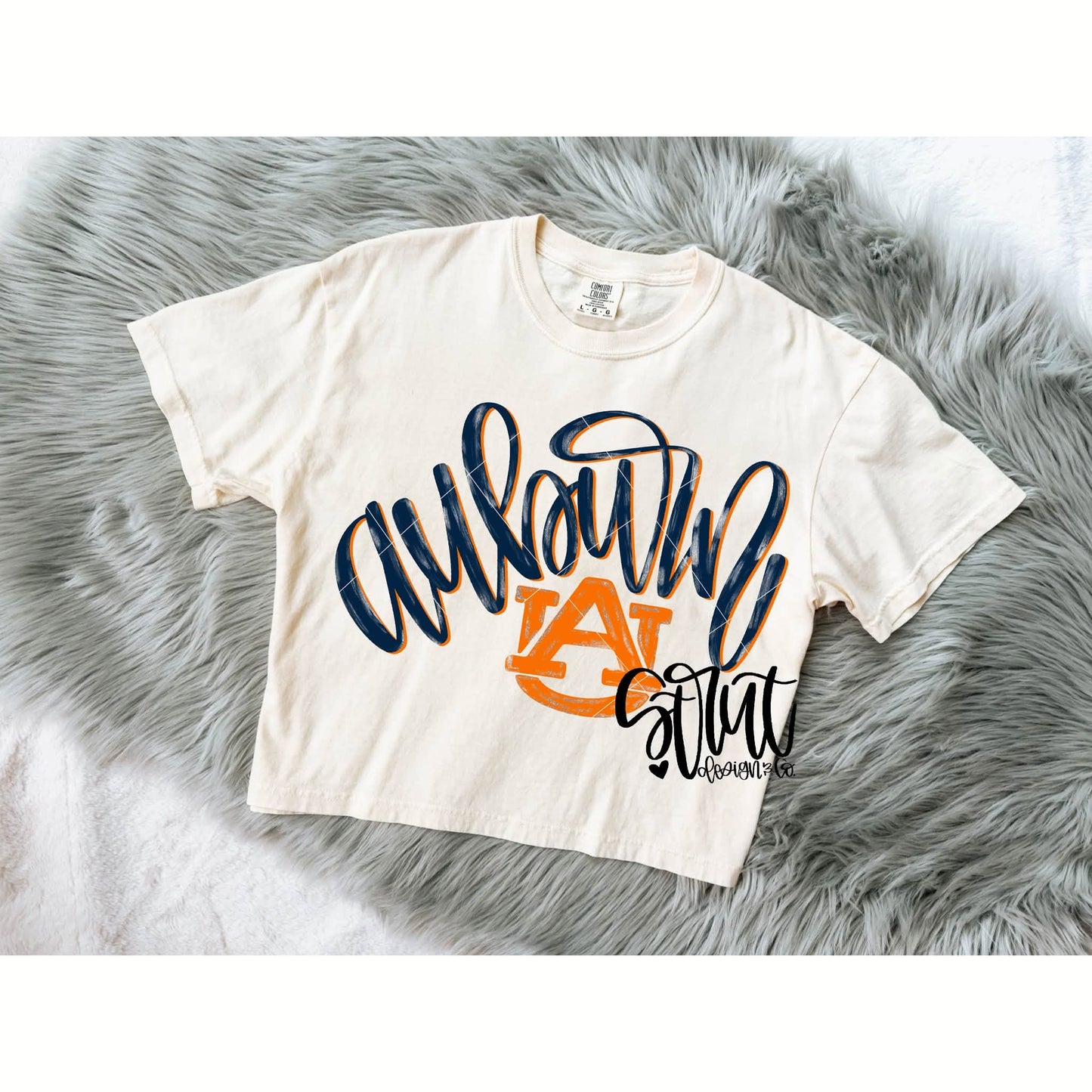 Faux Glitter Script Auburn 09611