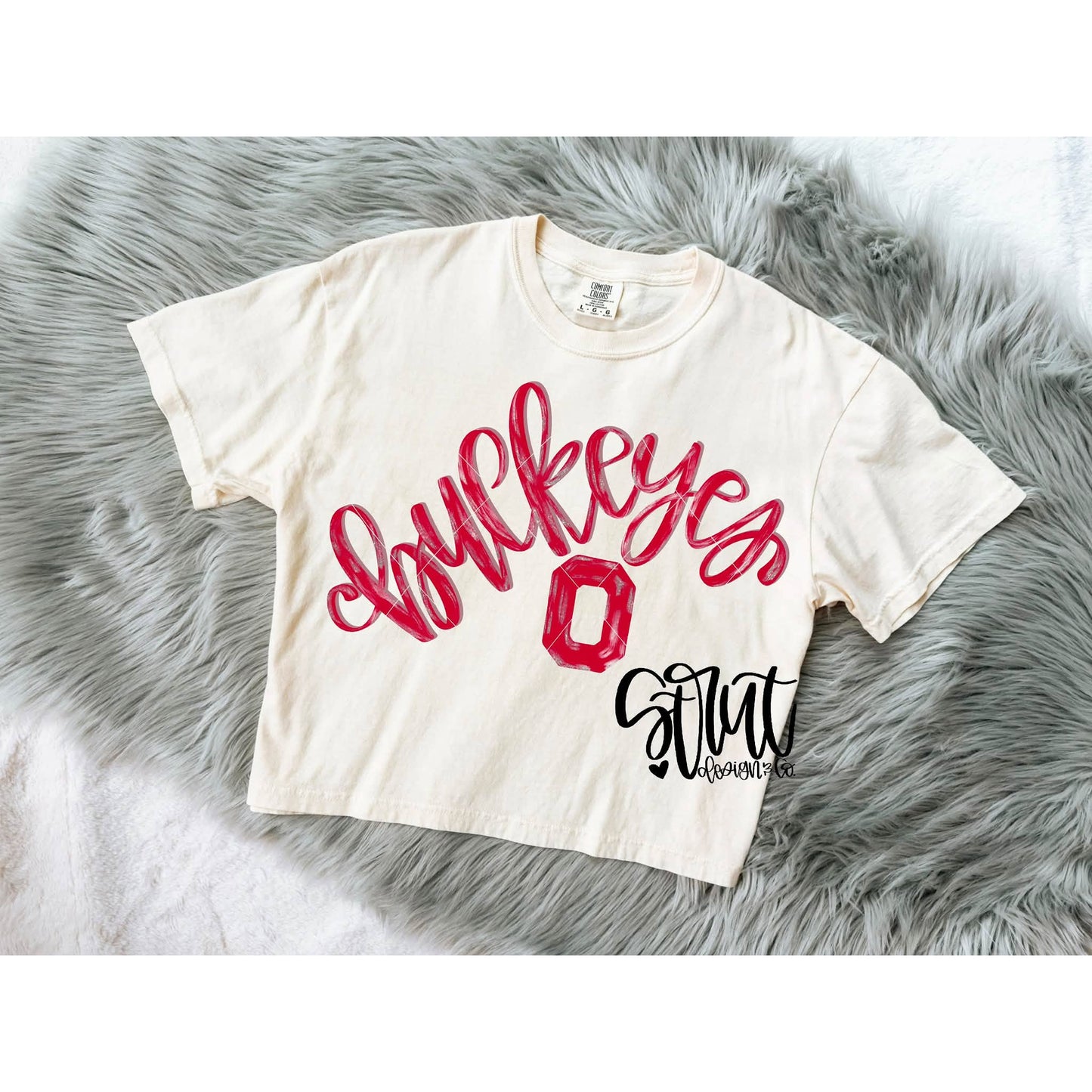 Faux Glitter Script Buckeyes 09613