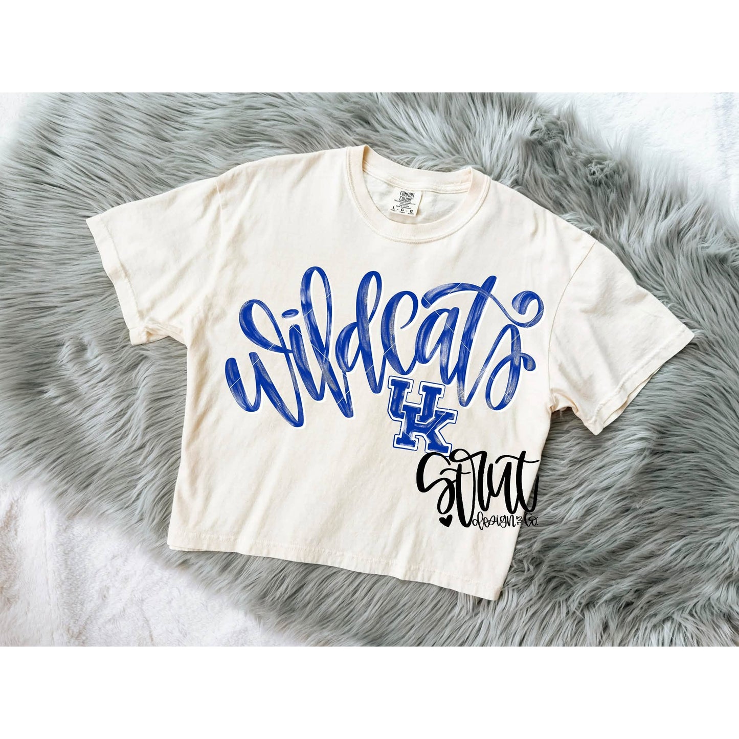 Faux Glitter Script Wildcats 09614