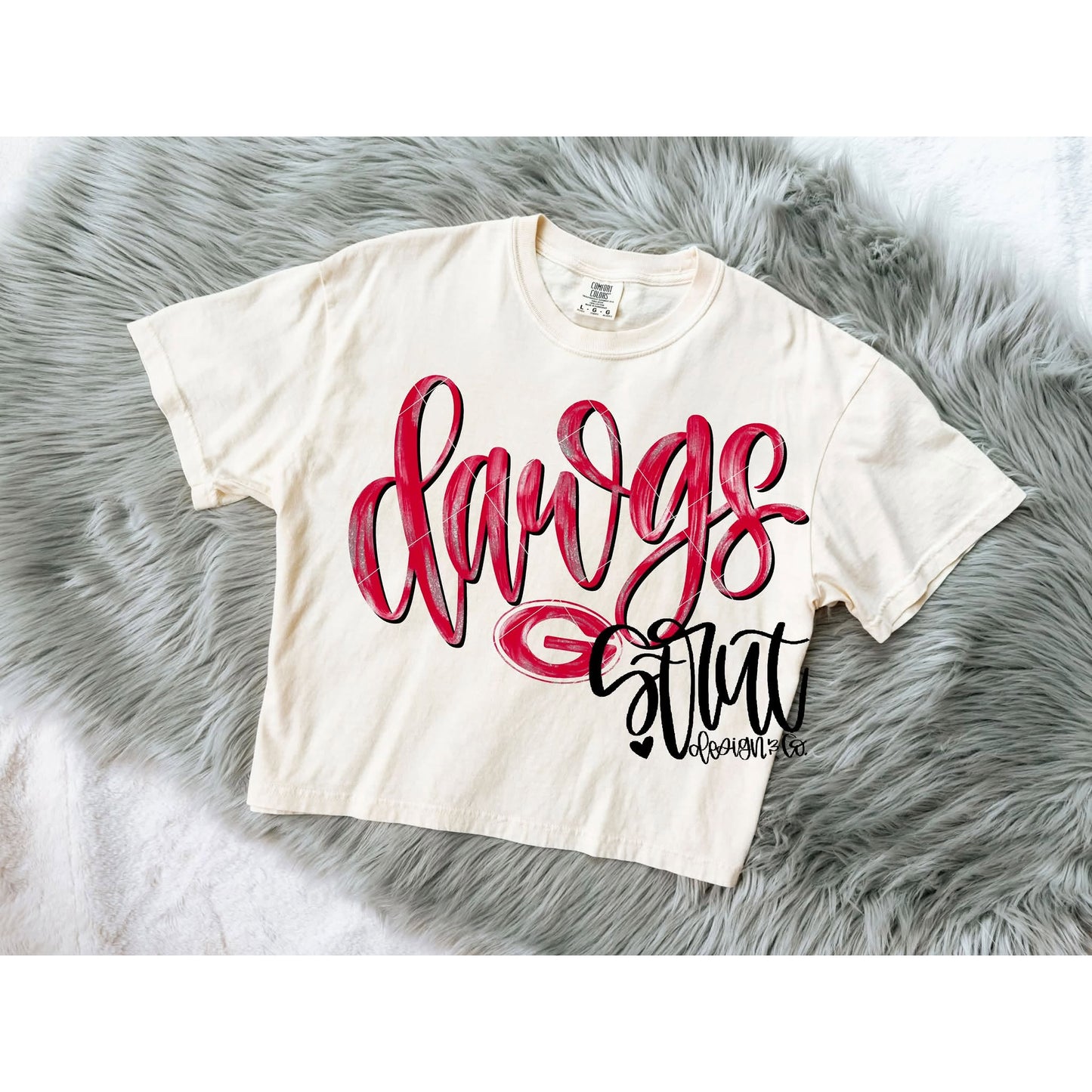 Faux Glitter Script Georgia Bulldogs 09618