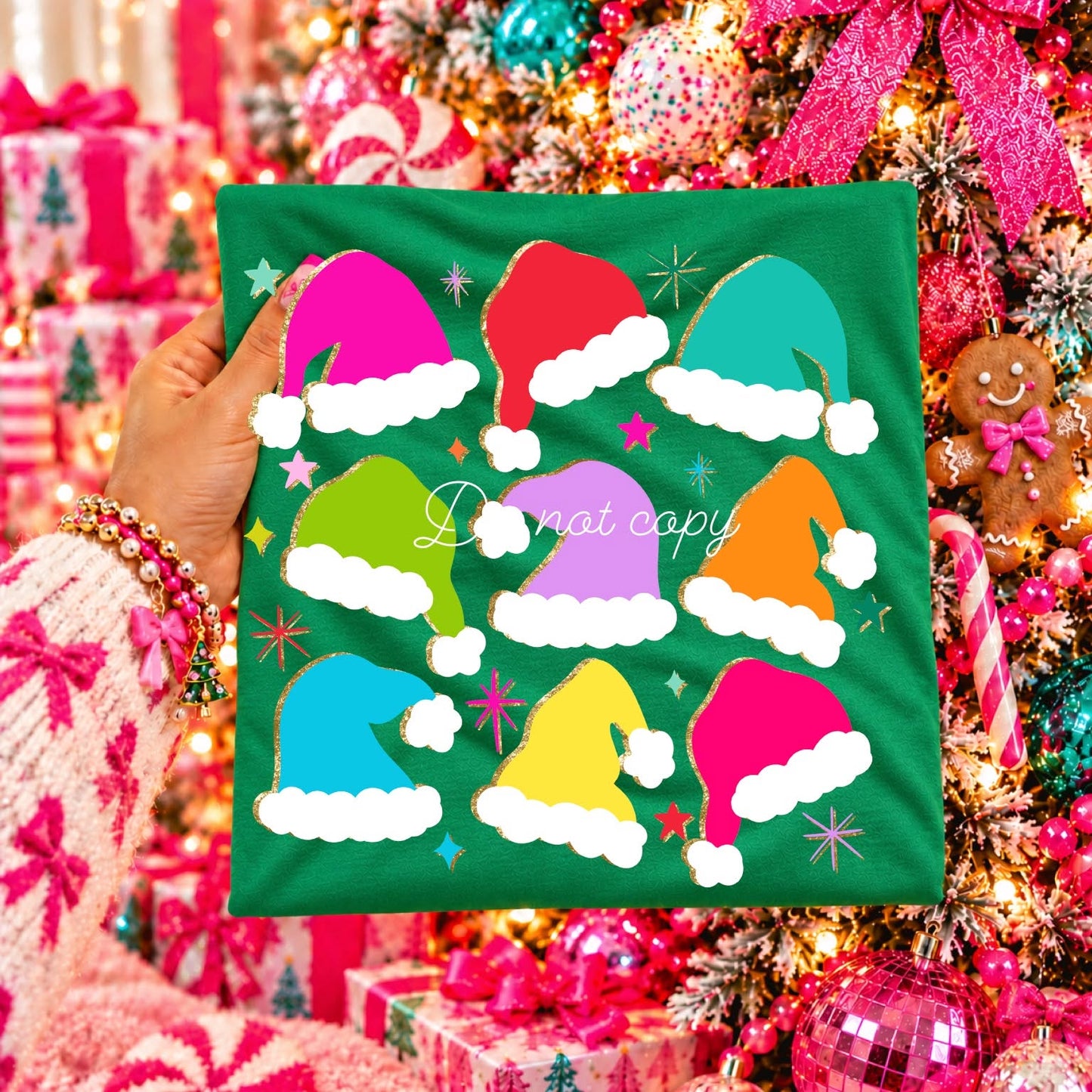 Plain Colorful Santa Hats 09529