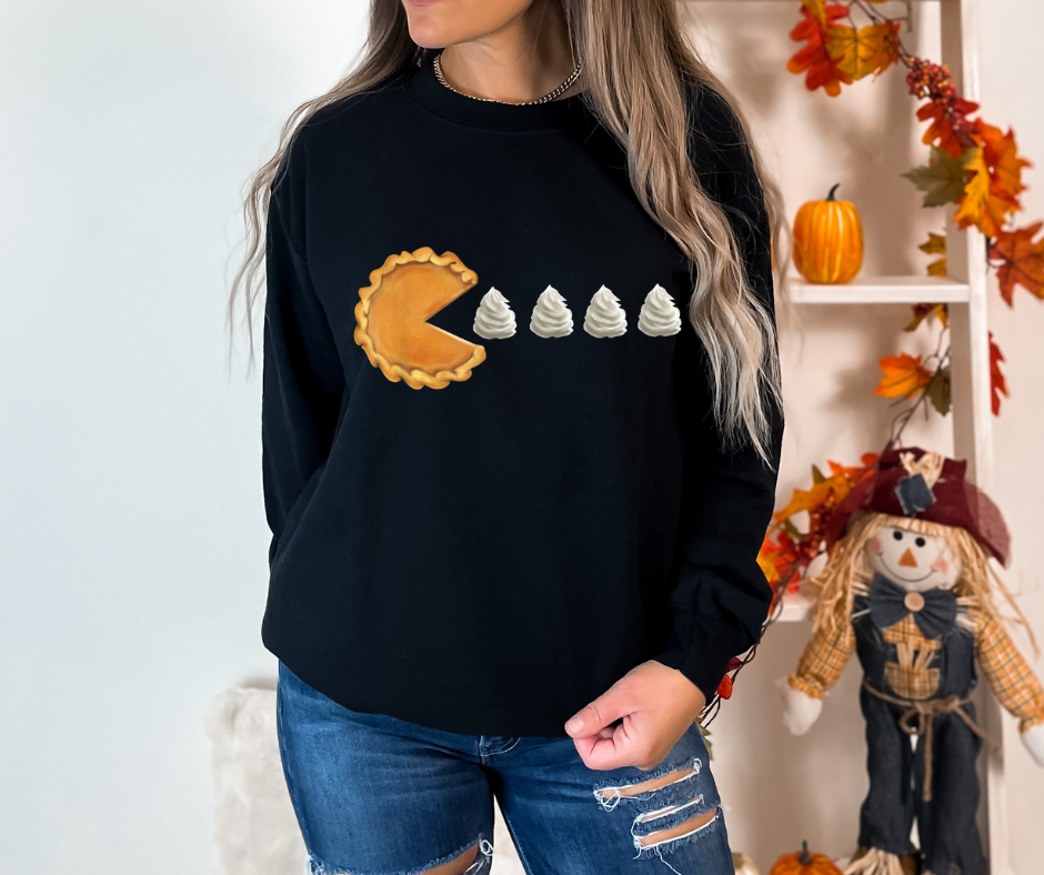 Pumpkin Pie Pacman DTF Transfer 05757