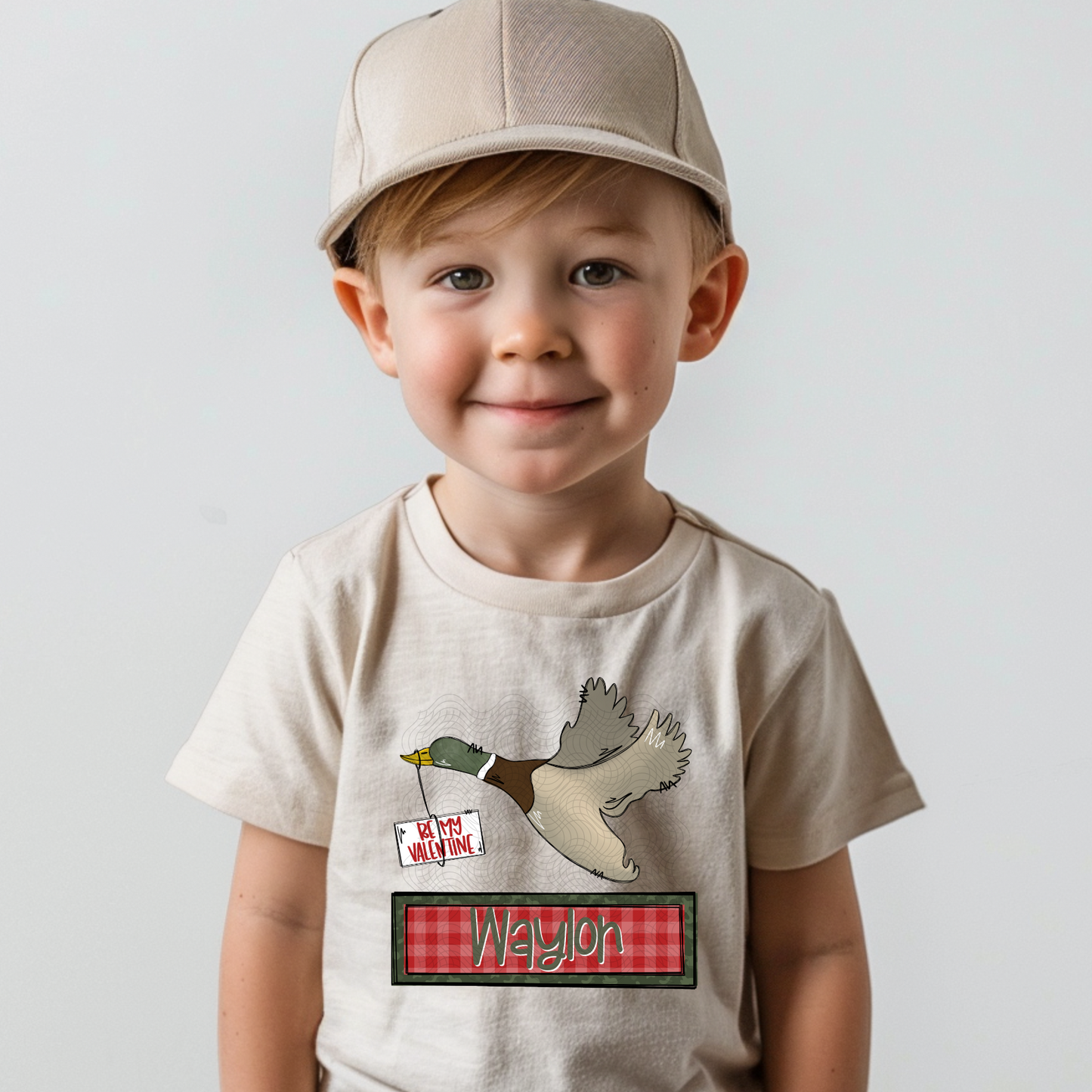 Be My Valentine Flying Duck Name Plate 04139