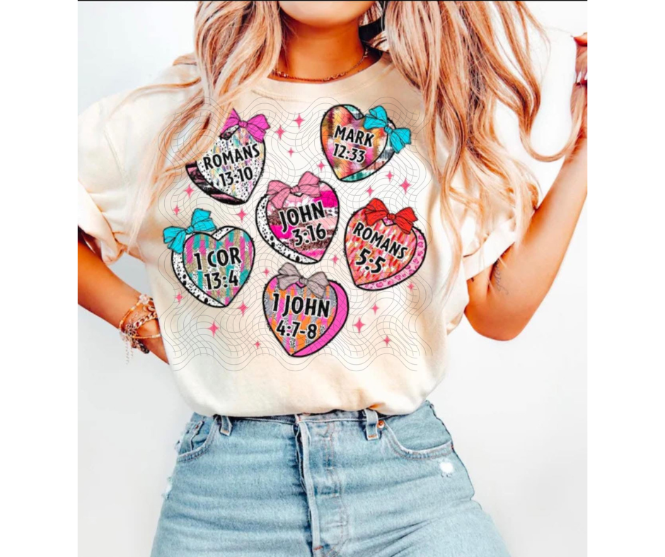 Bible Verse Conversation Hearts Brushstroke 04018