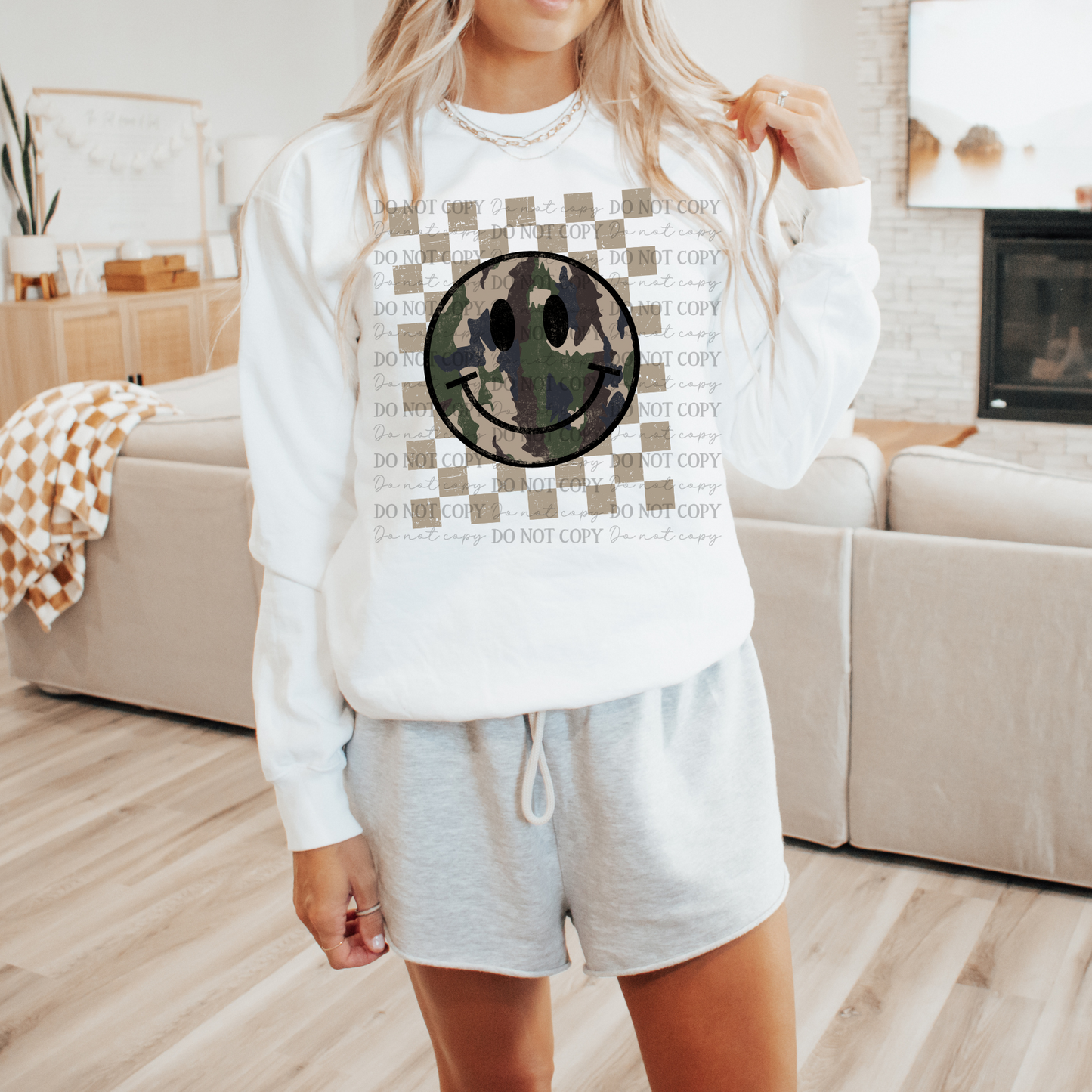 Camo Smiley Checkered 00828