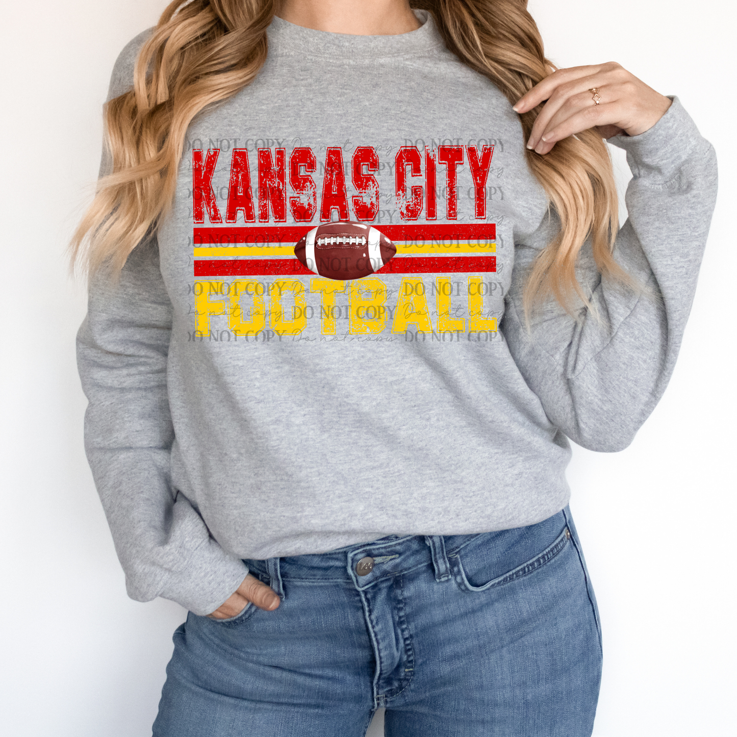 Kansas City Football Distressed 01069