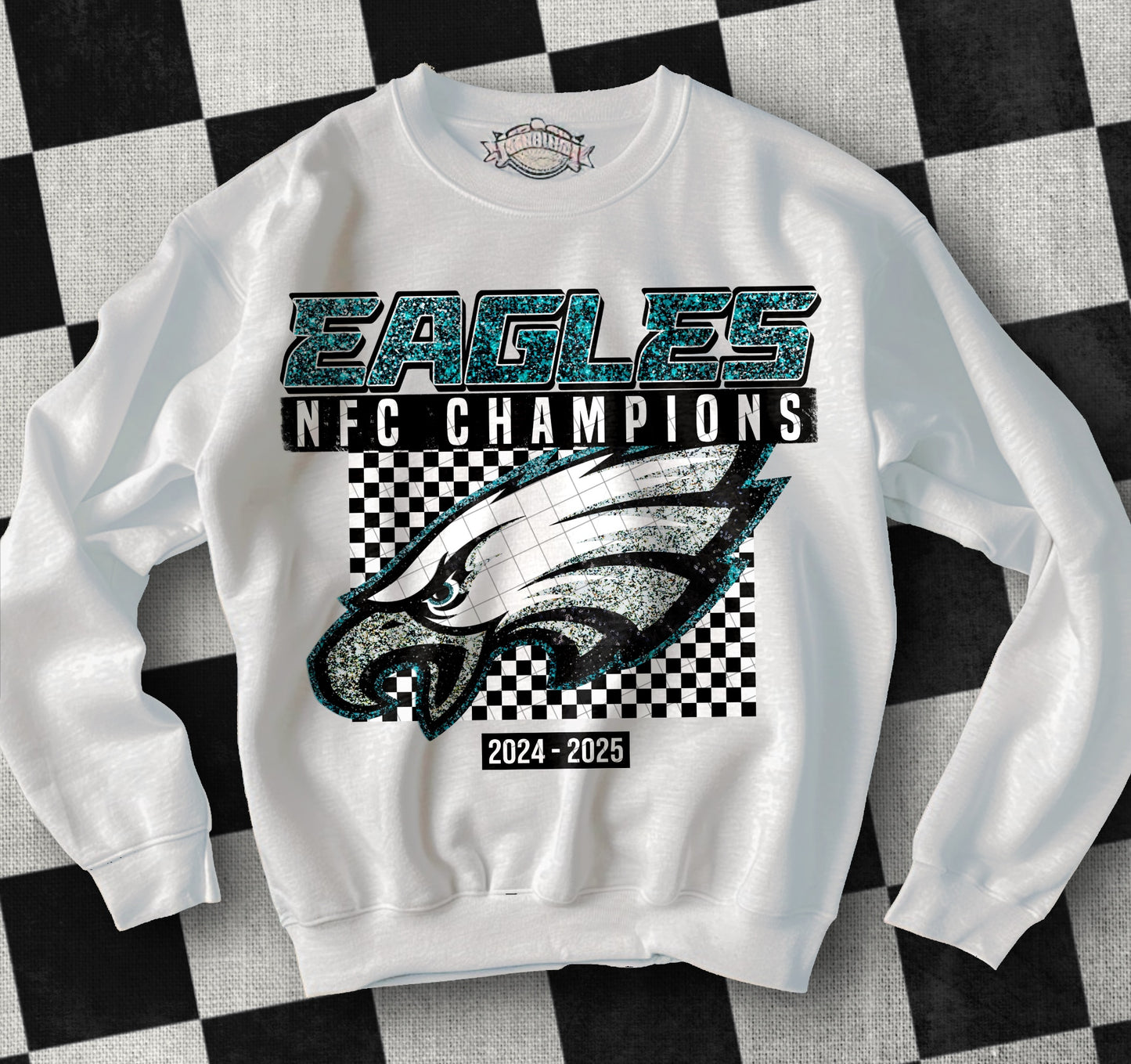 Eagles NFC Champions Faux Glitter 03302