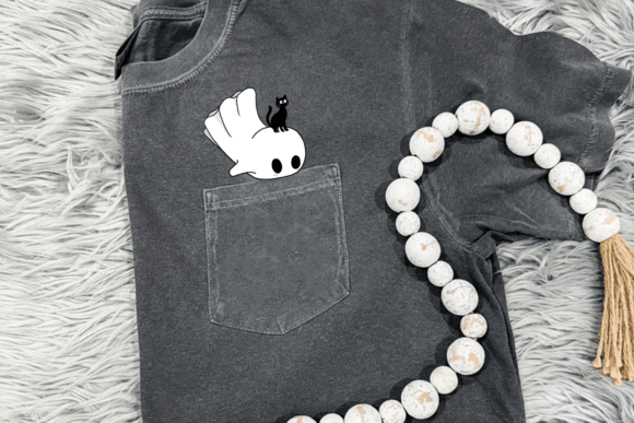 Cute Ghost and Cat 01120