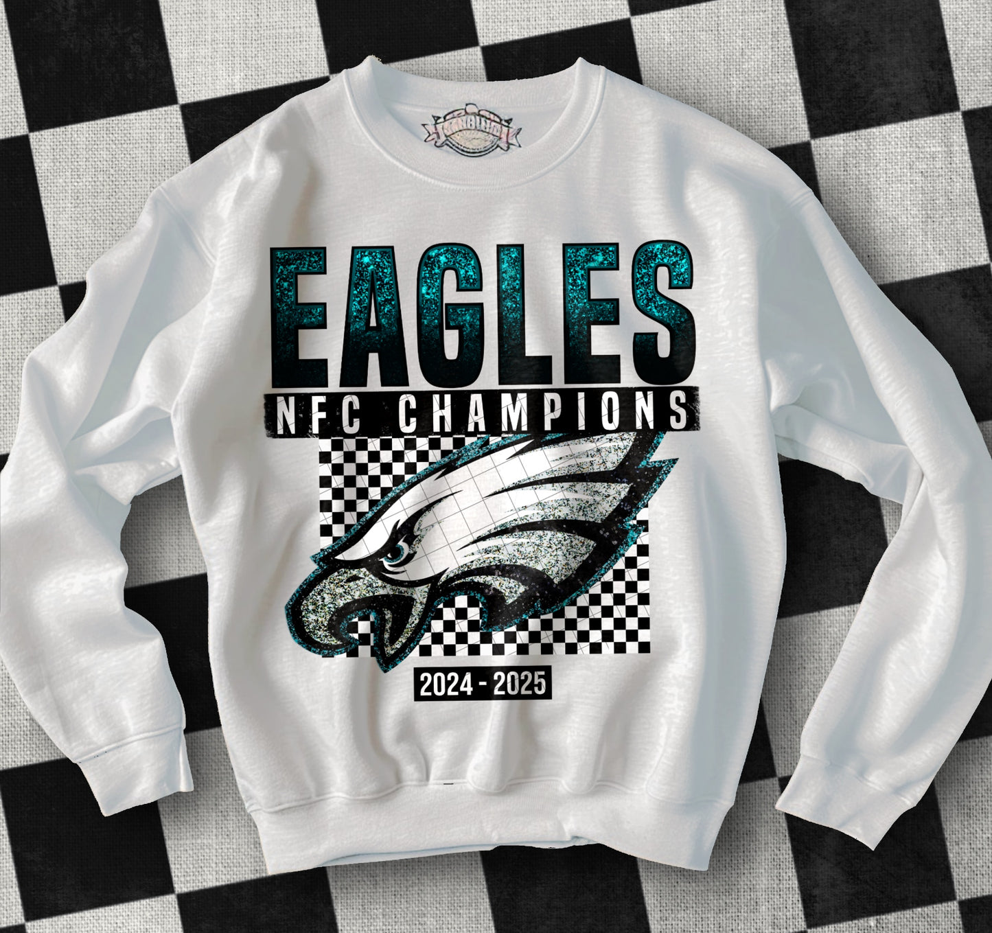 Eagles NFC Champions Faux Glitter Ombré 03303