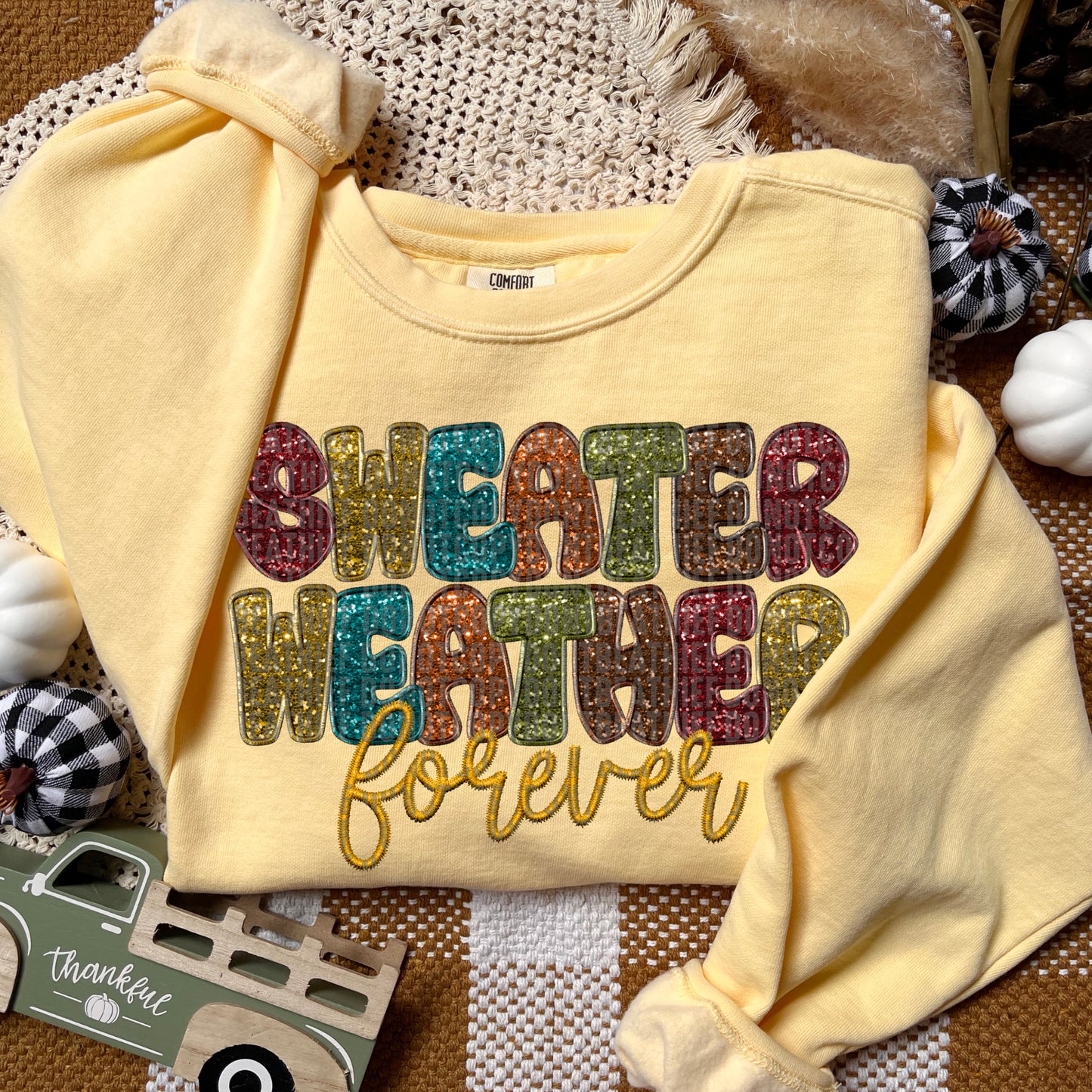 Faux Sweater Weather Forever 00459