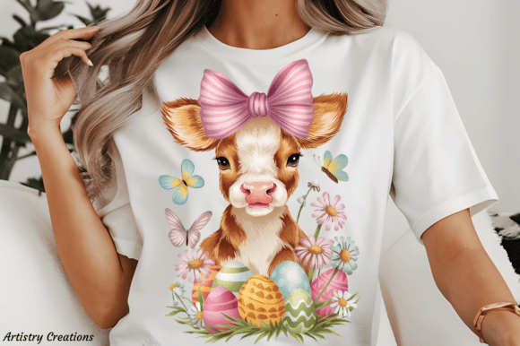 Cow & Easter Eggs 03313