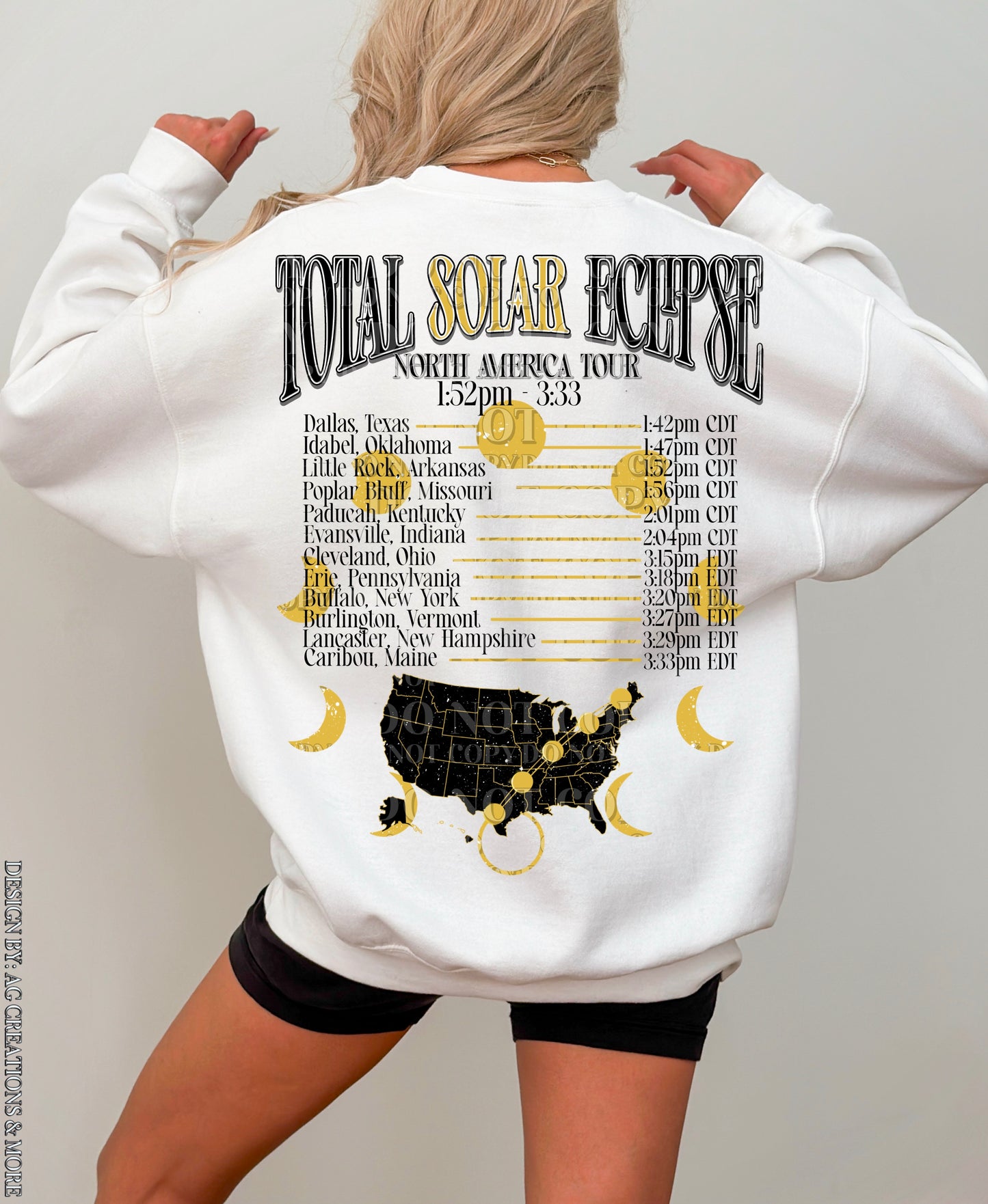 Total Solar Eclipse North America Tour DTF Transfer 05347