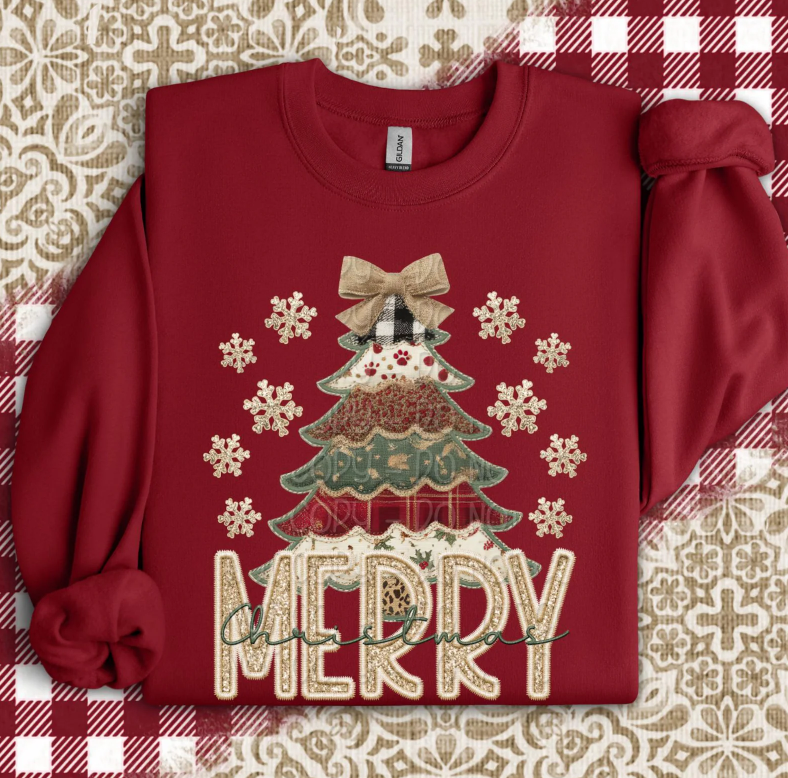 Faux Merry Christmas Tree 00444