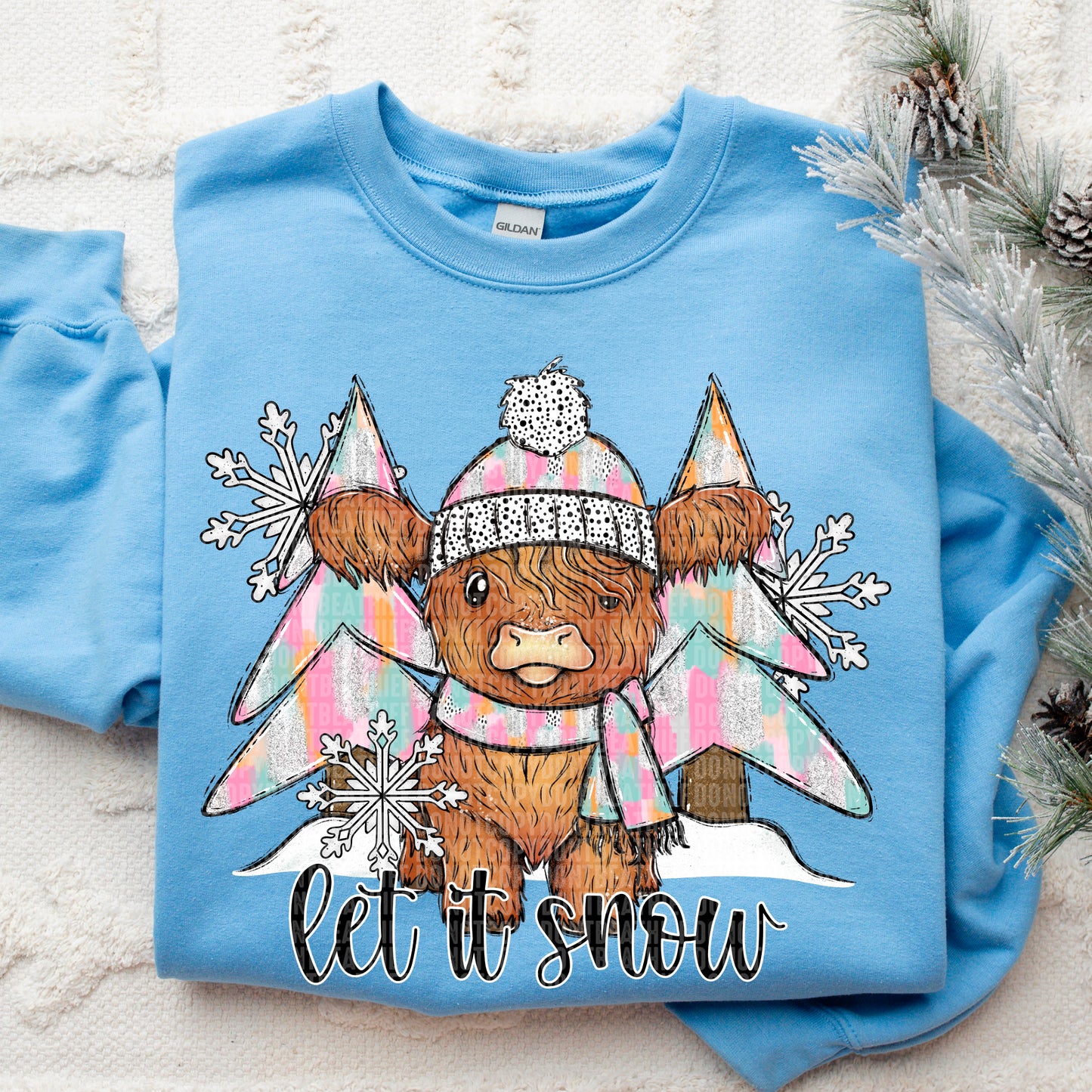 Let It Snow Highland Dotted Brushstroke 04480