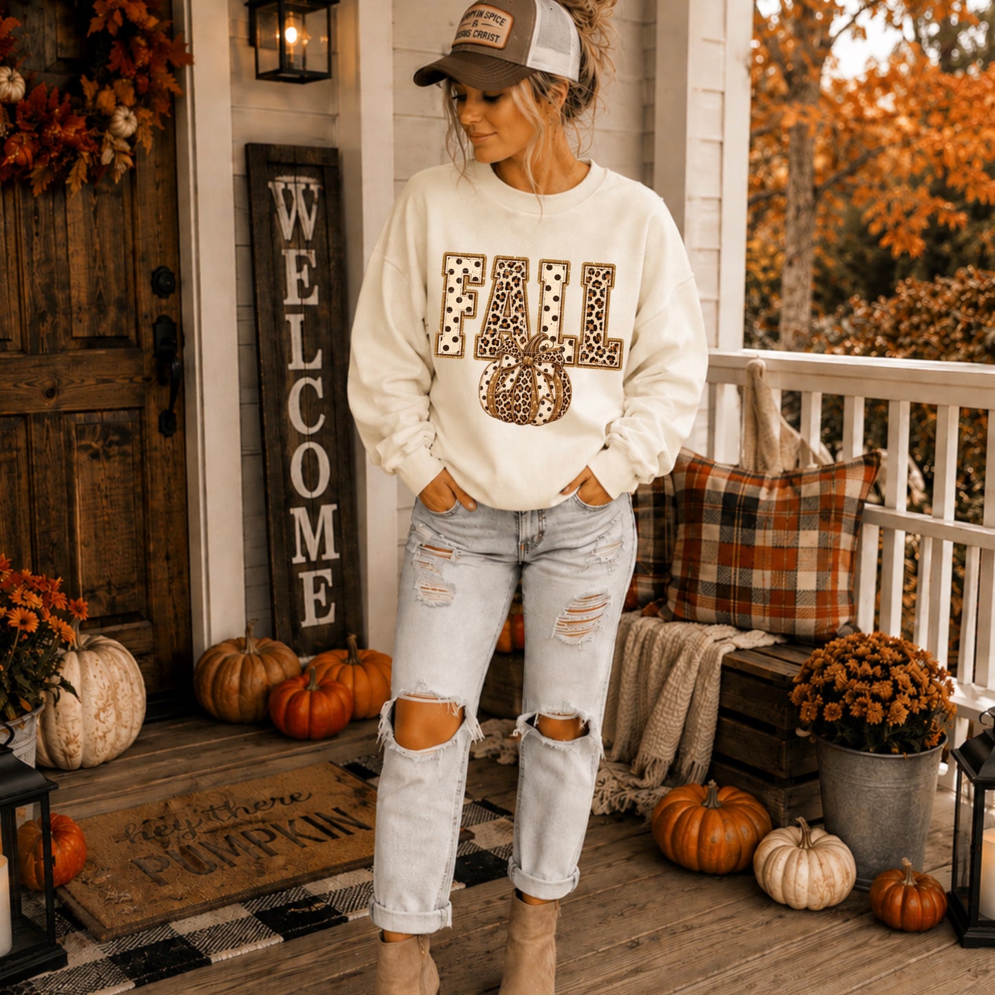 Leopard Dots Fall Pumpkin 09589