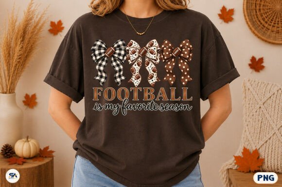 Football Is My Favorite Season Bows 09585