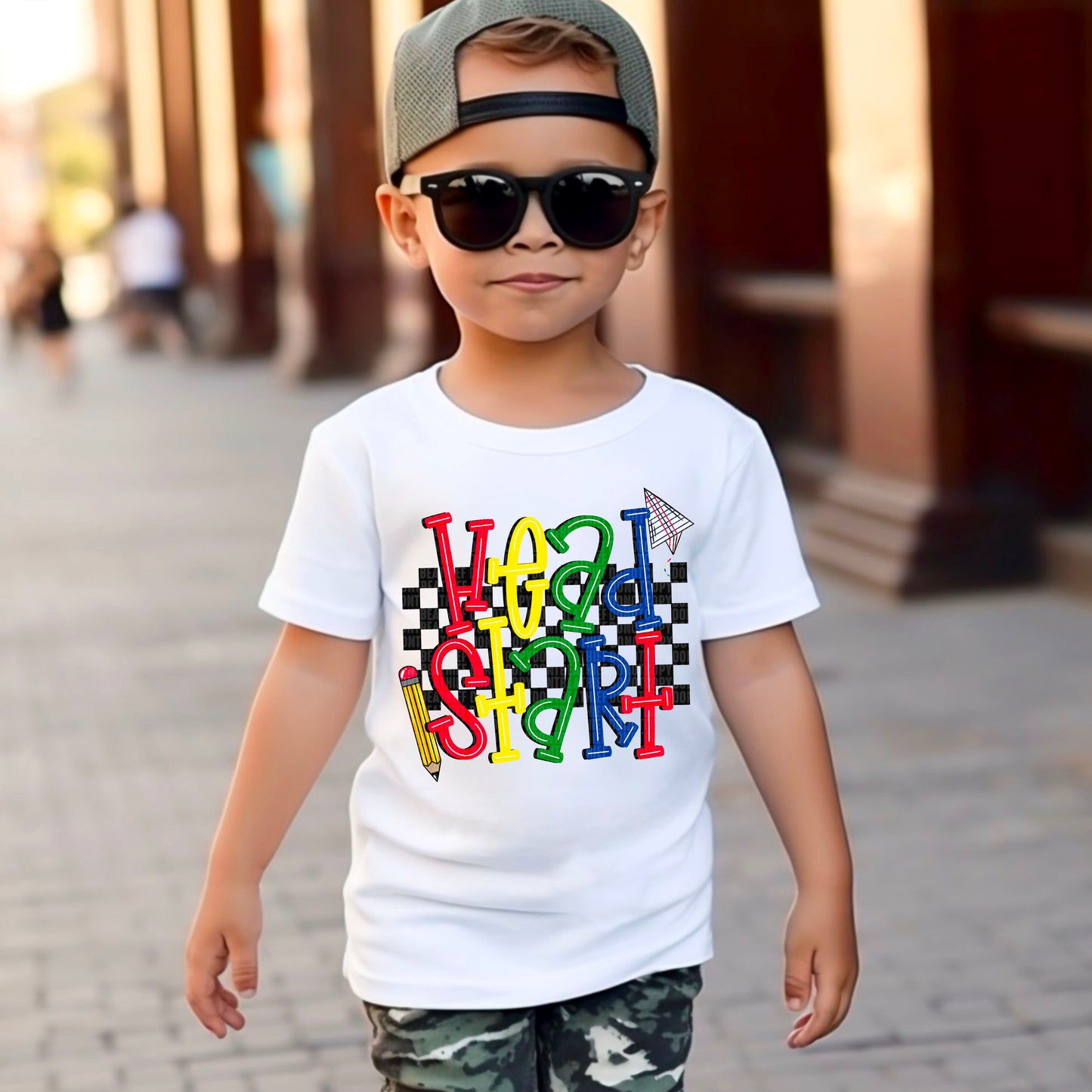 Primary Colors Checkered Grade School (Choose Yours) 01537