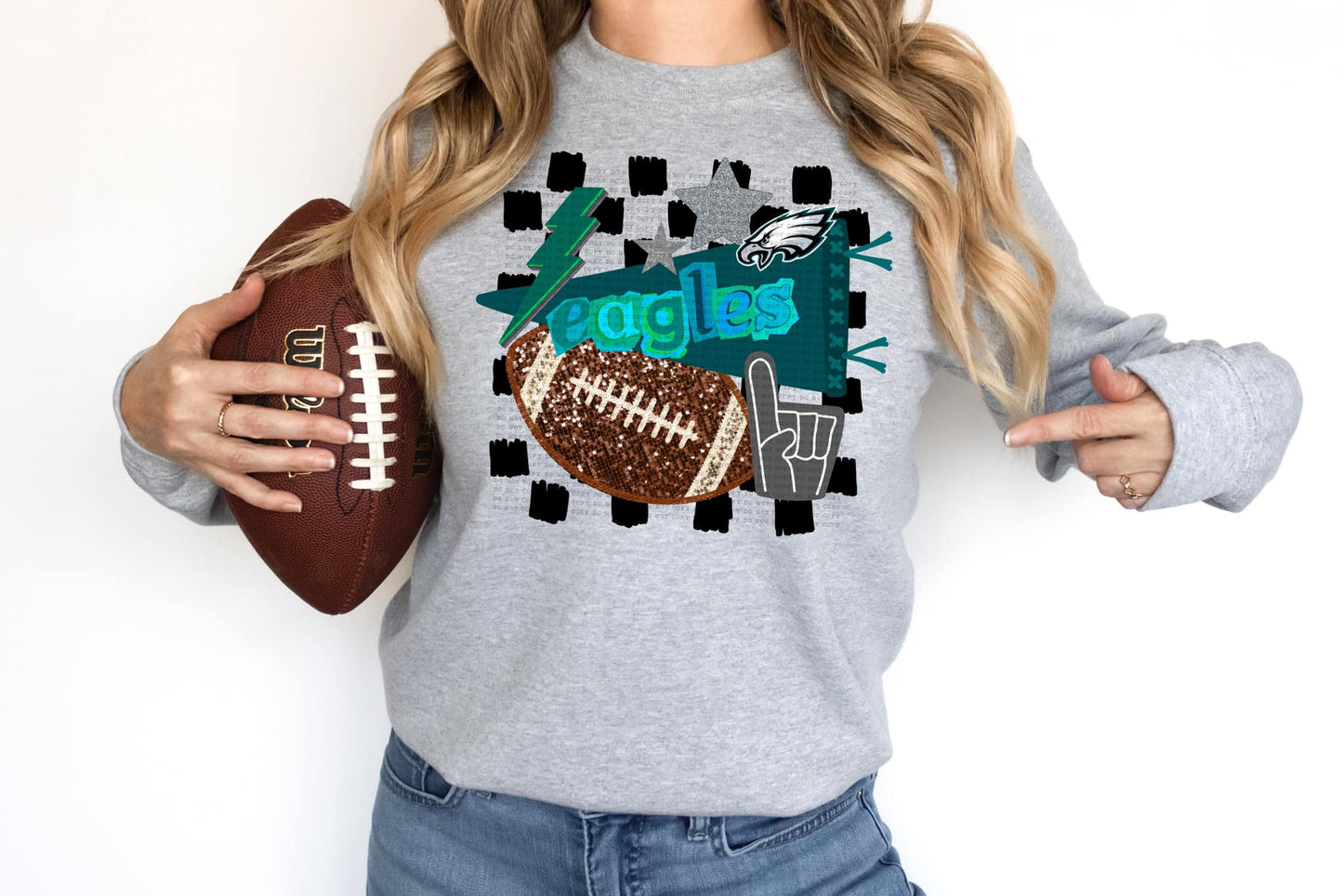 Eagles Flag Collage Checkered 03252