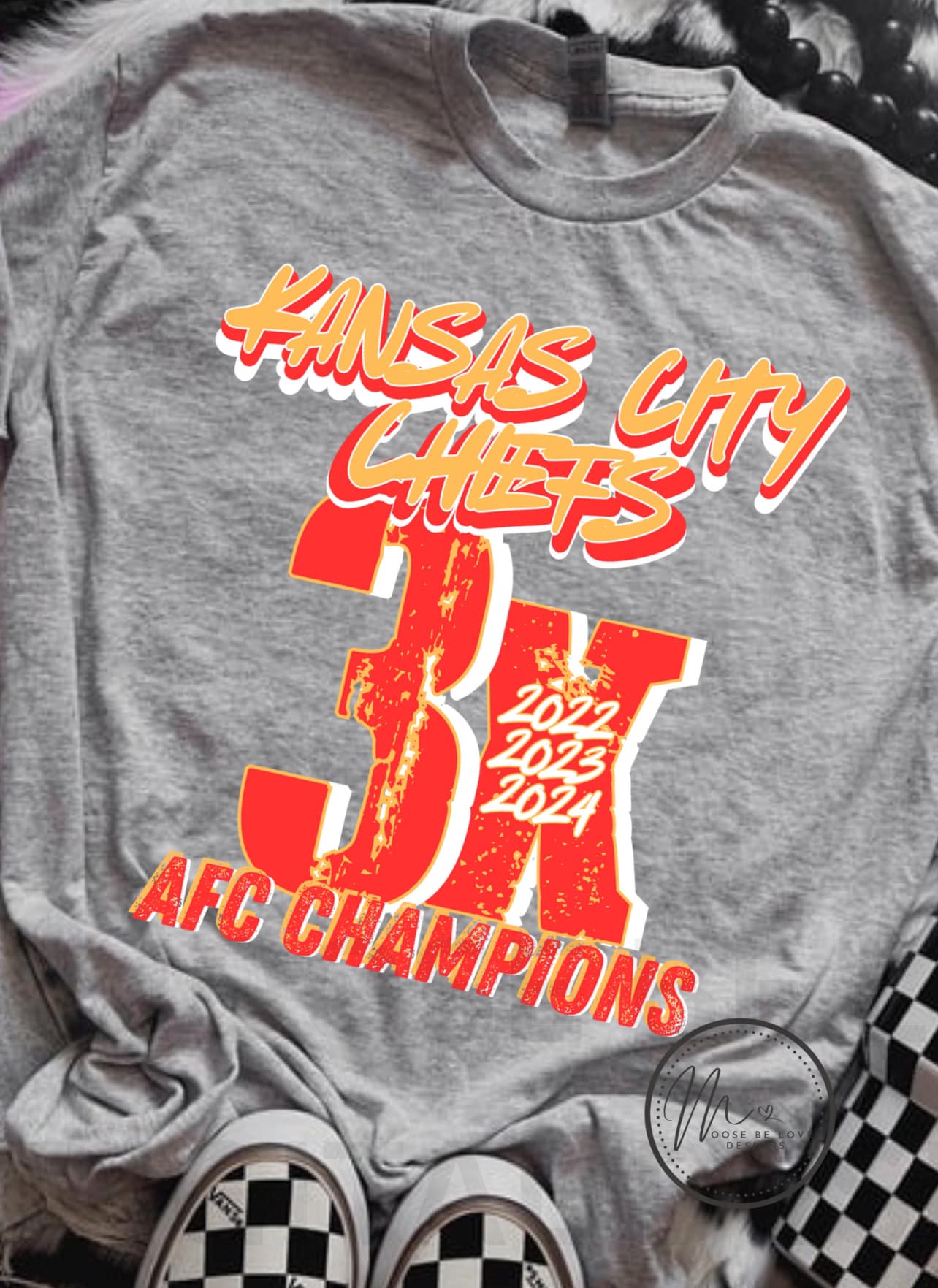 Kansas City Chiefs 3X AFC Champions 03254