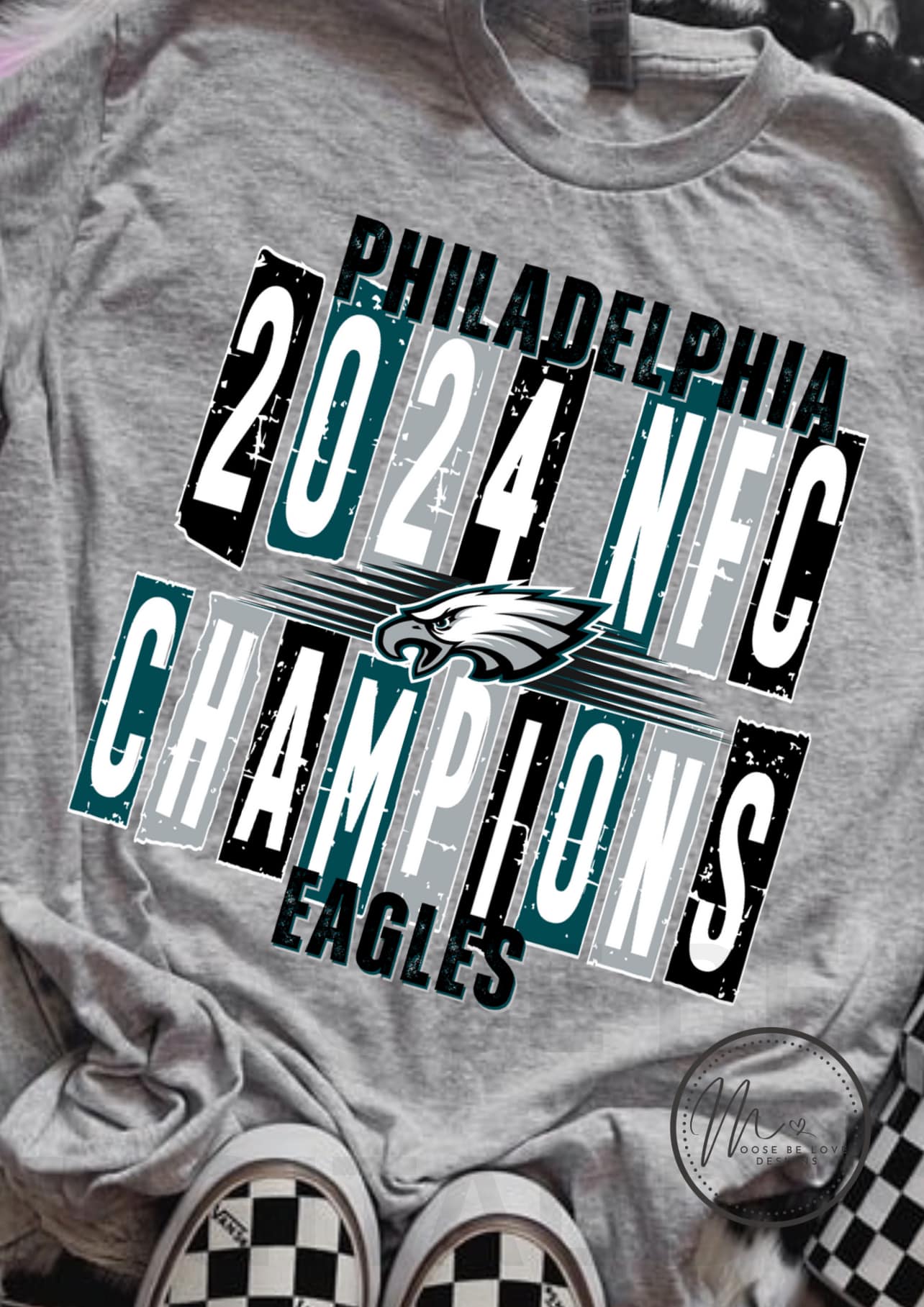 Philadelphia 2024 NFC Champions Eagles Blocked 03256