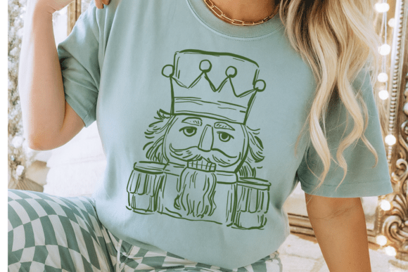 Green Nutcracker Outline 06982