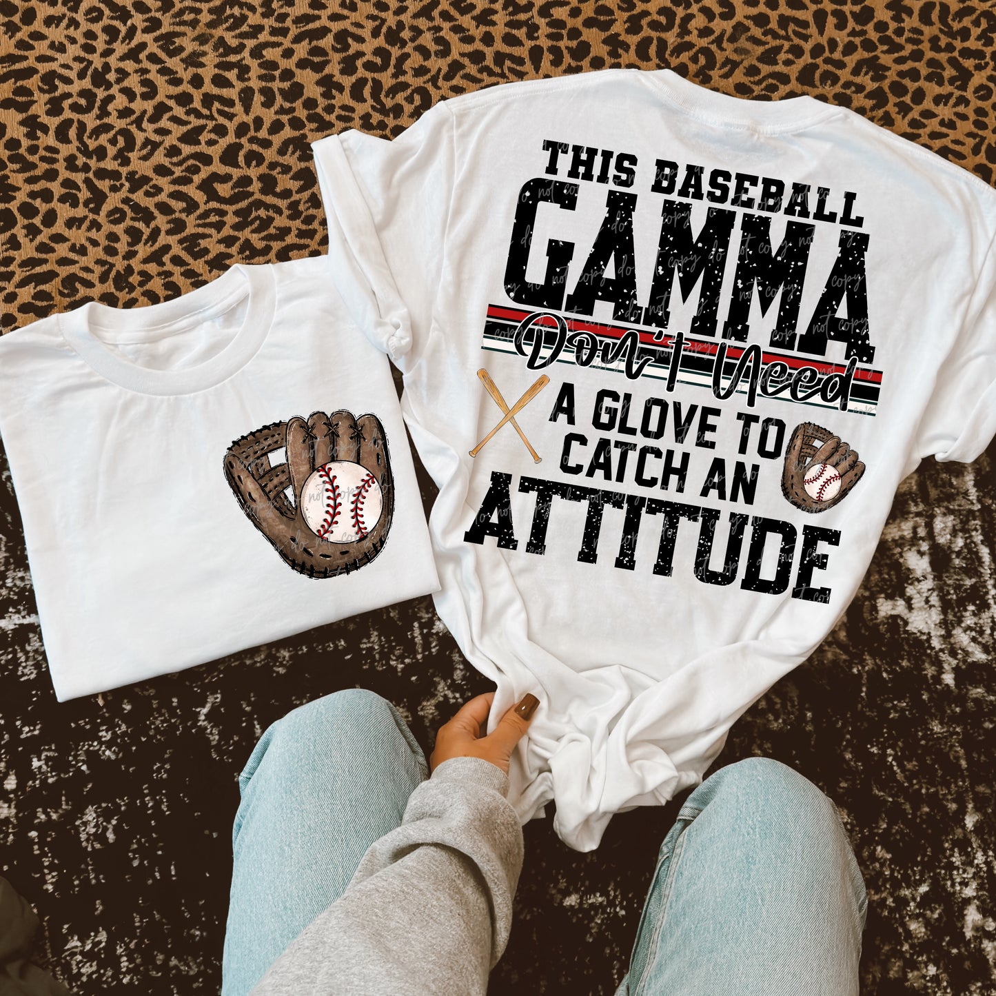 Softball/Baseball Mama + More Don't Need A Glove to Catch Attitude (Choose Yours) 07862