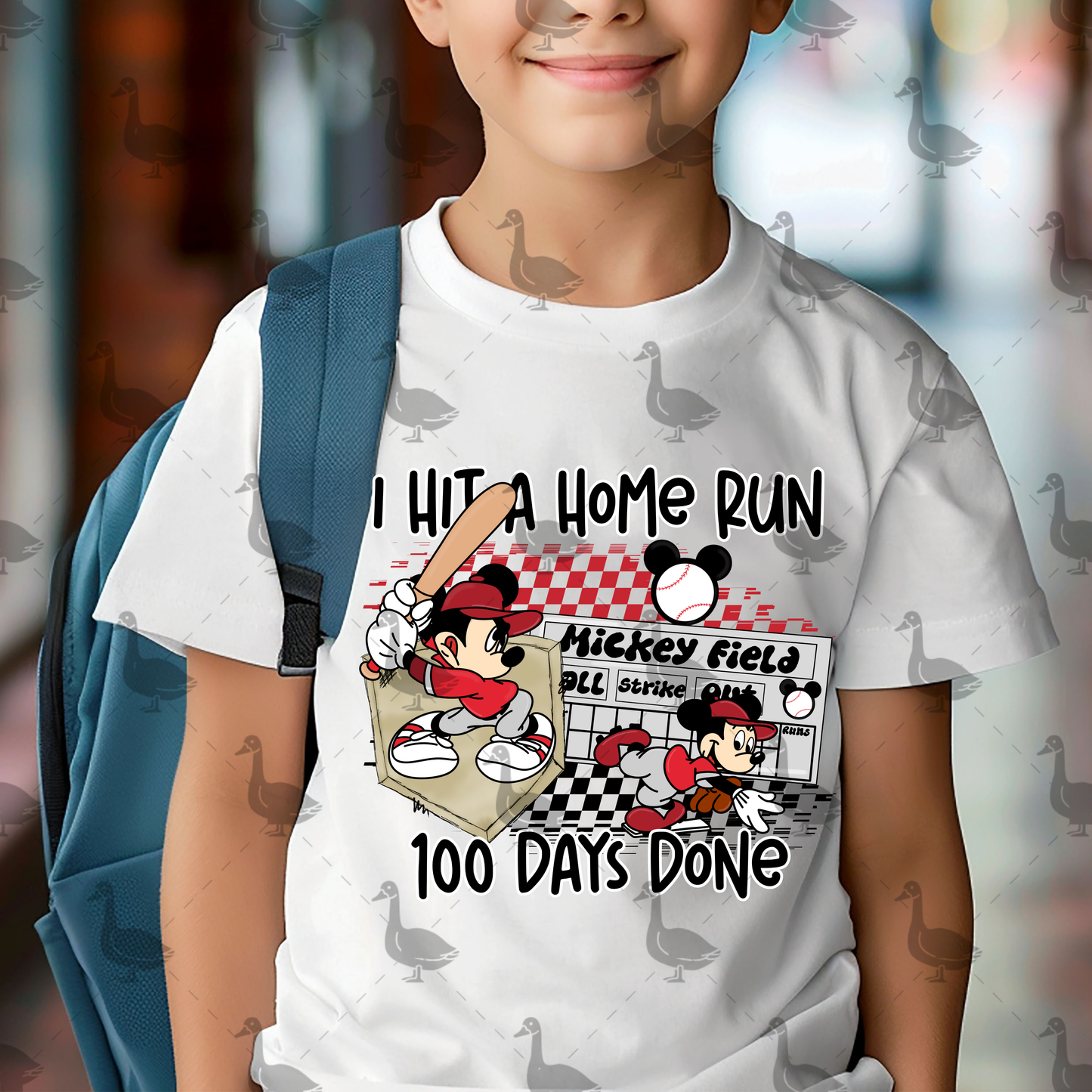 Hit a Home Run 100 Days Done Mickey 07559