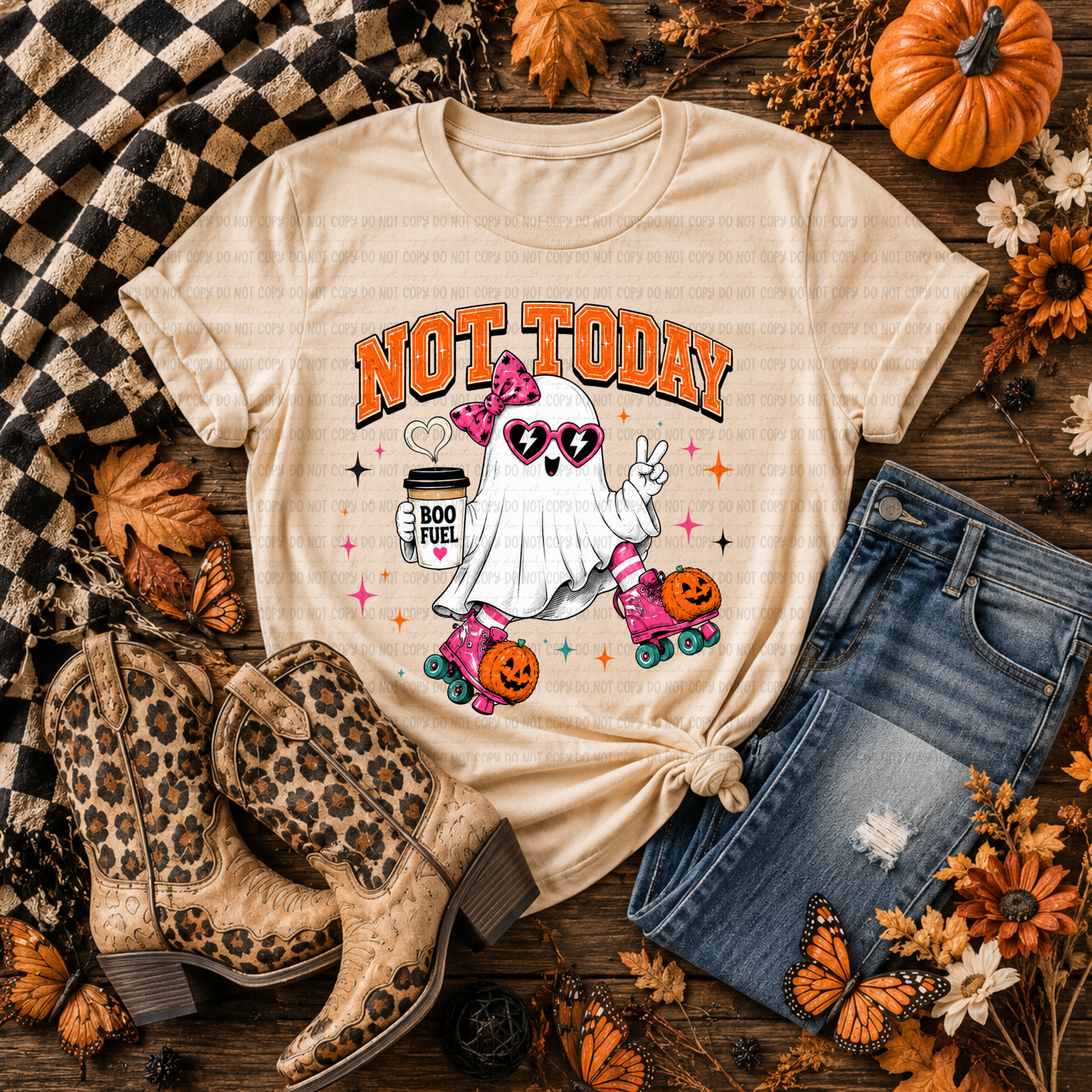 Not Today Skater Ghost Girl 09320