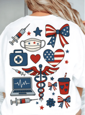 Patriotic Nurse Coquette Collage 02115