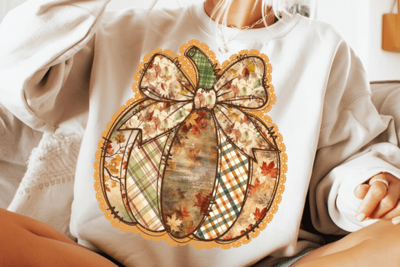 Preppy Lace Pumpkin Bow 01284