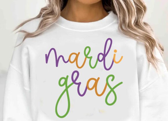 Retro Mardi Gras DTF Transfer 03718