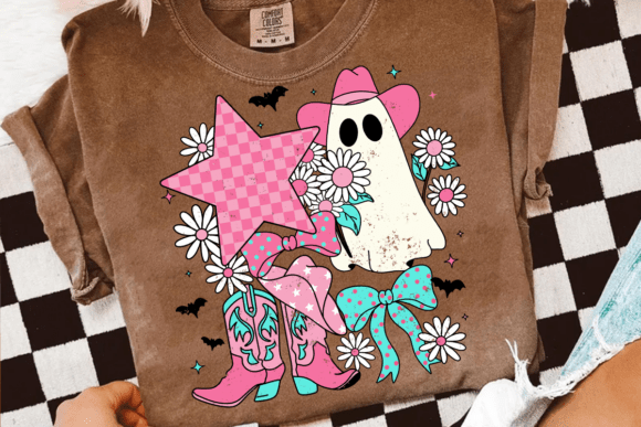 Retro Pink Western Ghost 01138
