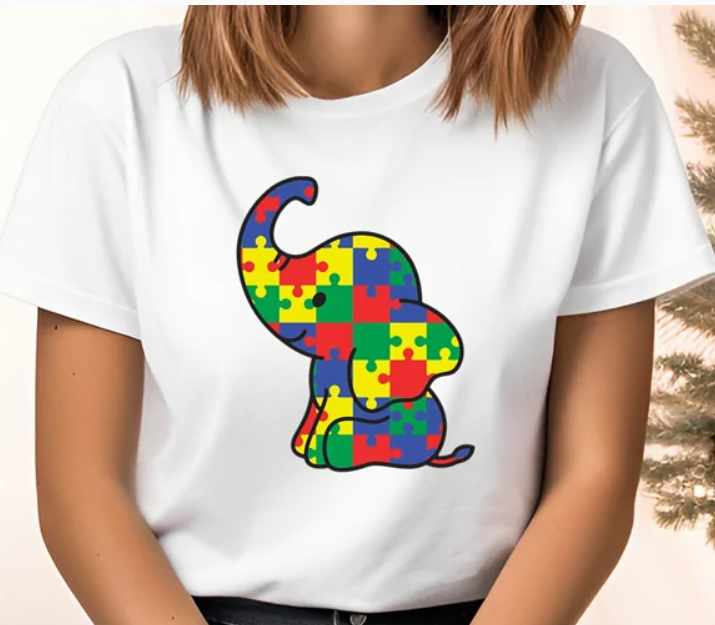 Autism Elephant DTF Transfer 05276