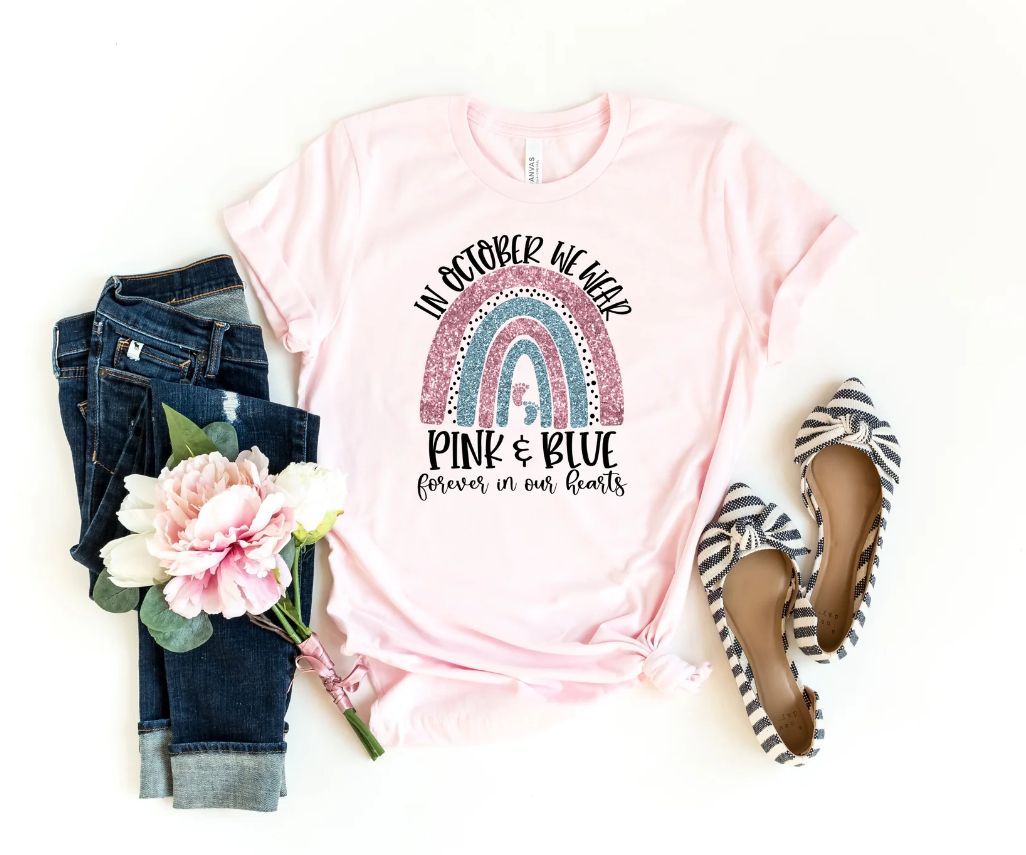 In October We Wear Pink and Blue Rainbow 04739