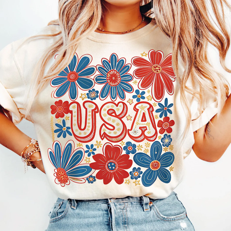 Boho Floral USA Collage 01791