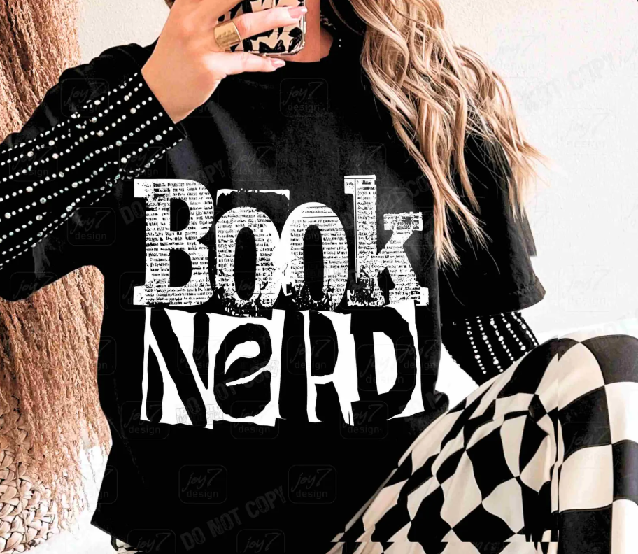 Book Nerd White 01268
