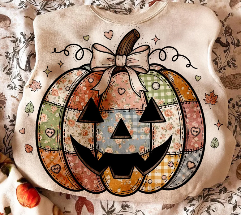 Patchwork Floral Pumpkin 00530