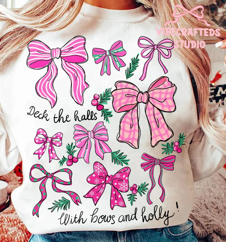 Deck the Halls with Bows and Holly Coquette Collage 06710