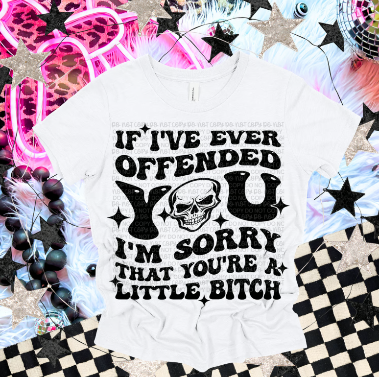 If I've Ever Offended You I'm Sorry That You're a Little Bitch 06823