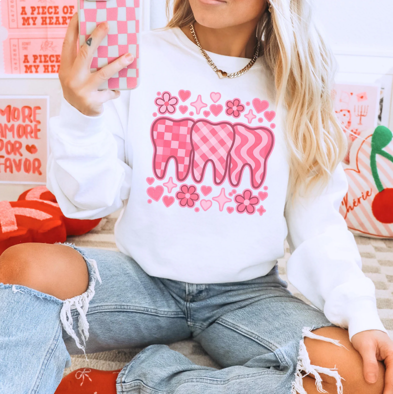 Retro Floral Teeth 07343