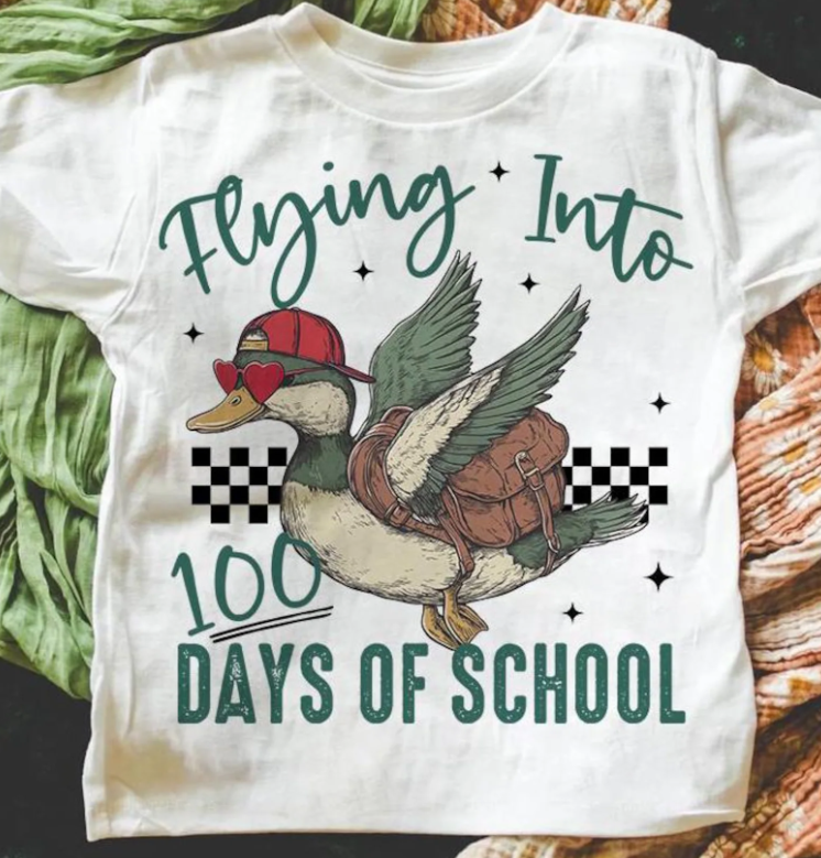 Flying Into 100 Days of School Duck 07466